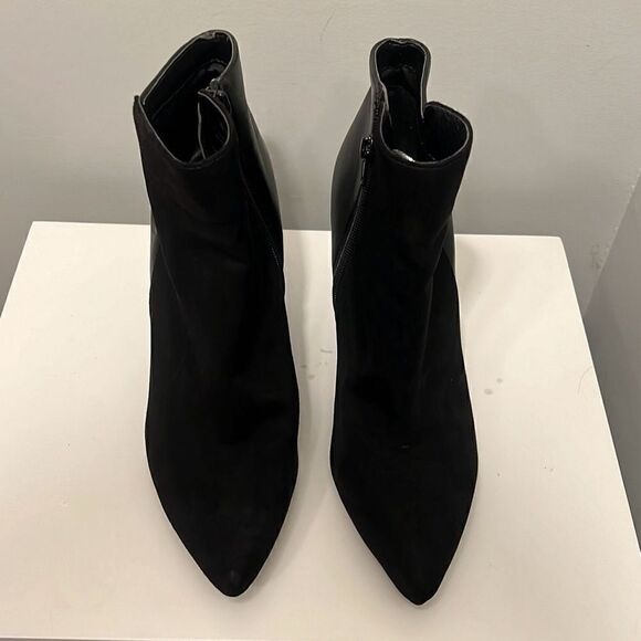 Worthington Women's Black Lapaz Pointed Toe Wedge Heel Ankle Boots Size 8 - Picture 3 of 11